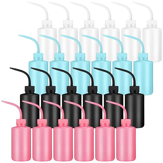 Tattoo Squeeze Bottle-- CHOOSE COLOR- (pink, black, blue, clear)- 500ML/17oz Plastic Safety Squeeze Bottles -
