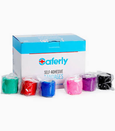 Saferly 2" Medical Cohesive Wrap — Assorted Colors — Case of 36